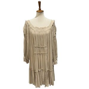 Free People Cream Boho Peasant Dress Size Large